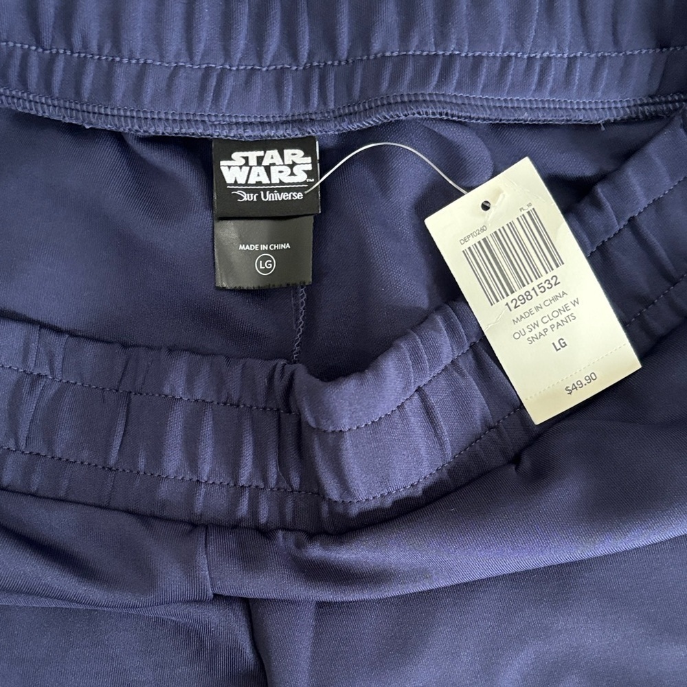 Her Universe Star Wars Ahsoka Tano Clone Wars Snap Track Pants NWT Large - Picture 4 of 8